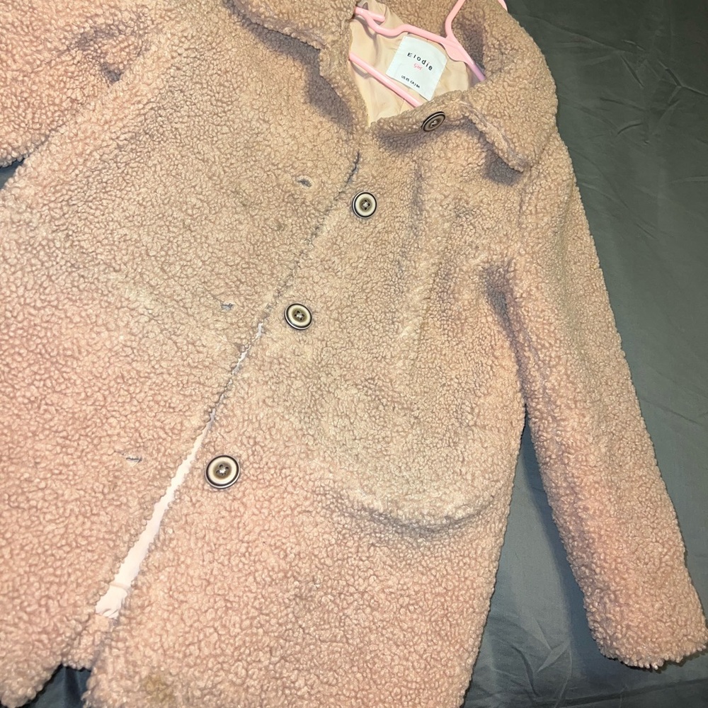Savvy Pink Girls Sherpa Long Coat Sz  Xs (5-6)